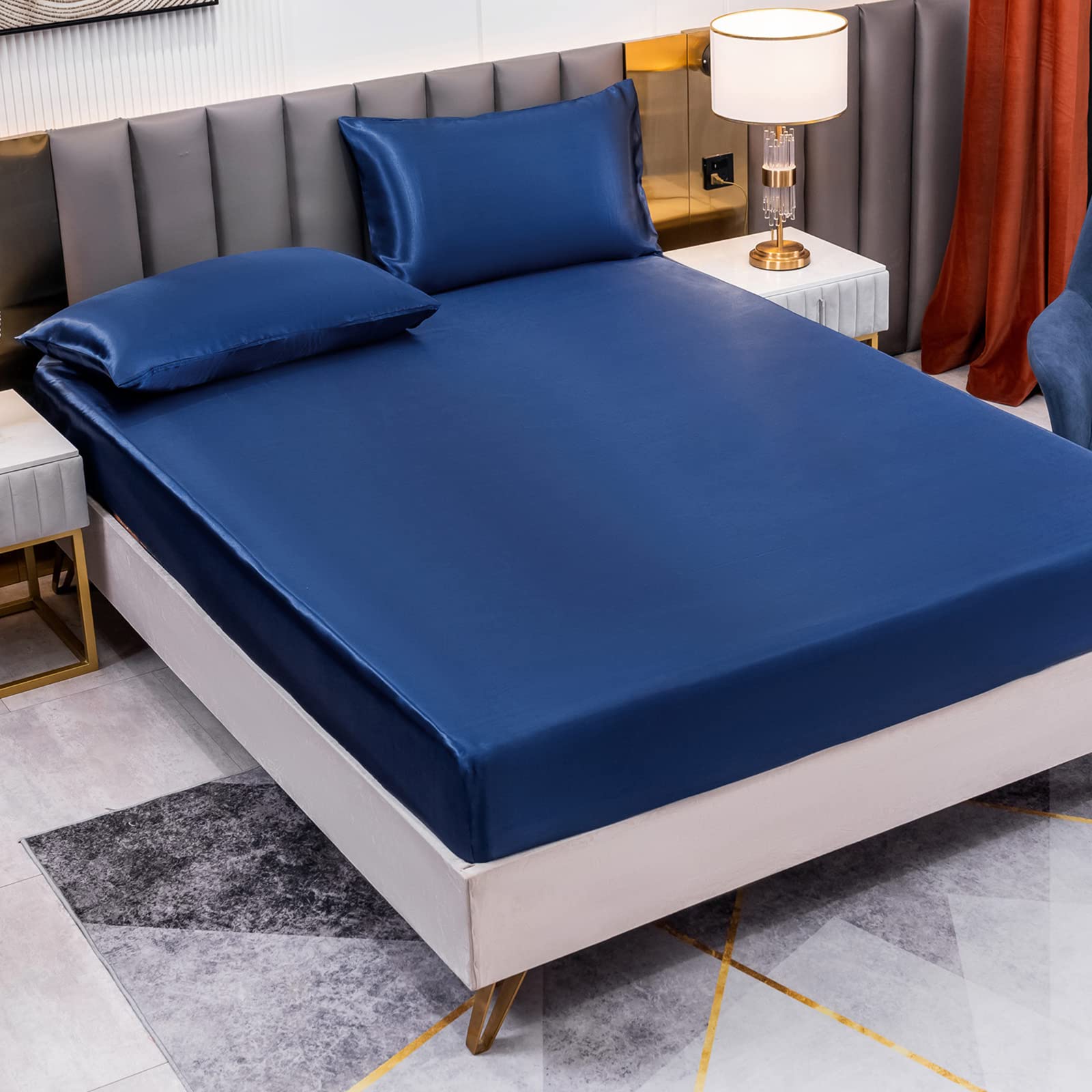 Lenzuolo Sotto Con Angoli In Raso 180x200cm - Bianco Puro, Morbido E Antiscivolo - Foto 9