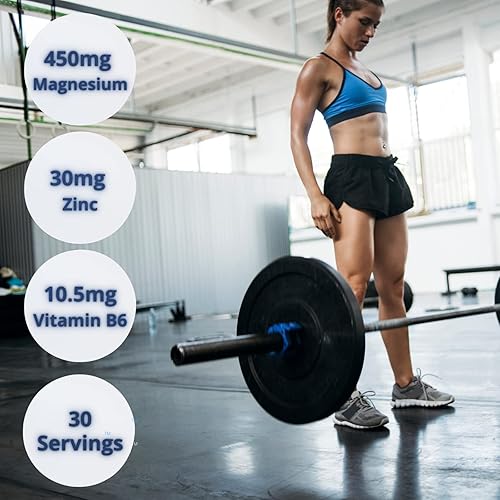 Miniatura 4 de Gaspari Nutrition ZM-Complex recuperación muscular nocturna y apoyo para dormir saludable para hombres y mujeres - Zinc, magnesio, vitamina B-6, 90