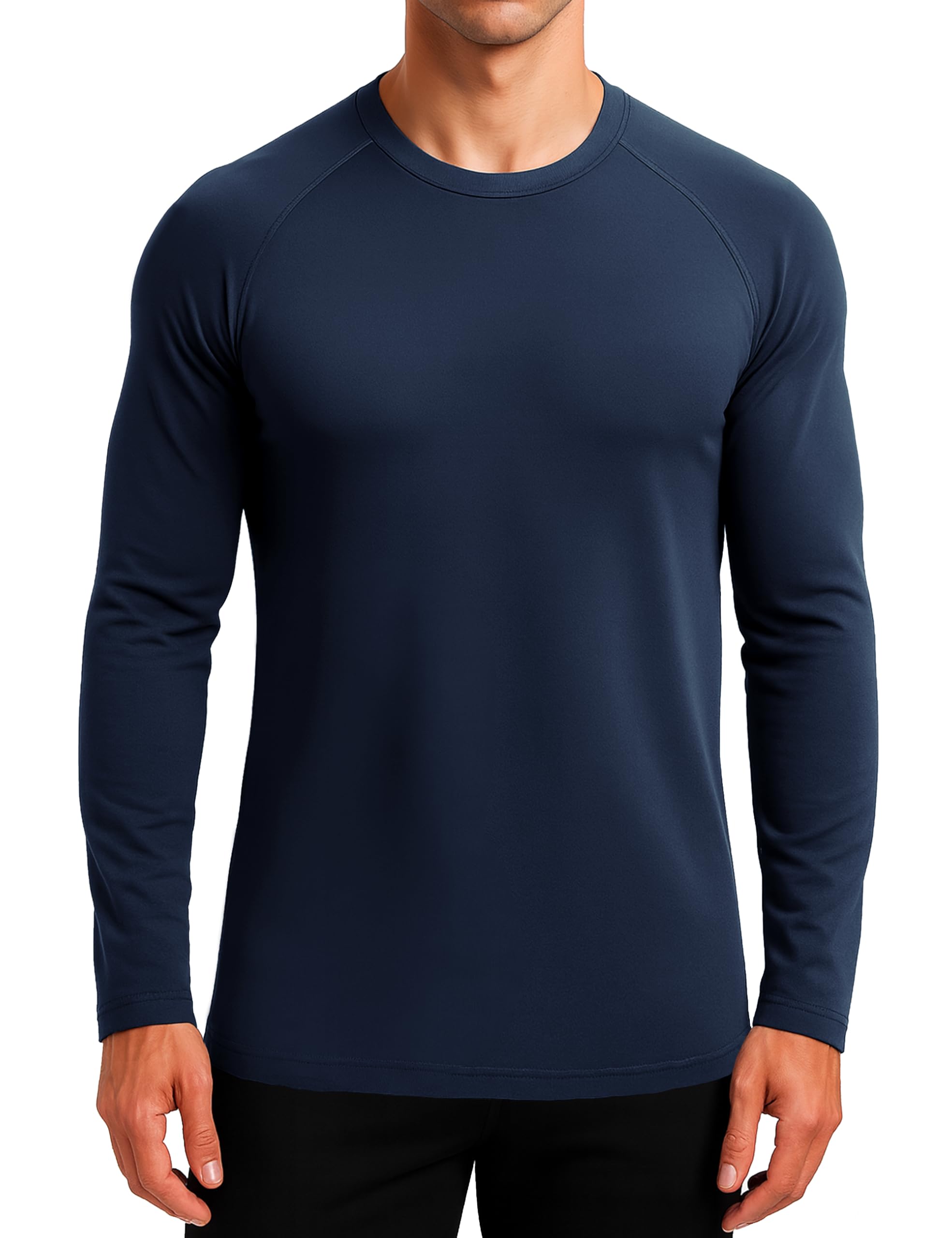 Mens Thermal Long Sleeve Shirt Base Layer Cold Weather Fleece Lined Underwear Tops Winter Undershirt