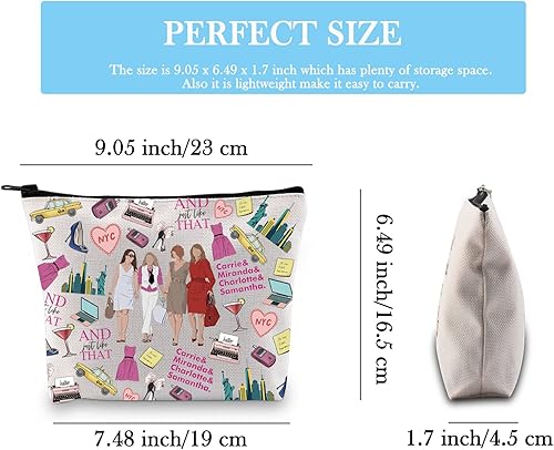 Miniatura 9 de GJTIM Bolsa de viaje con cremallera para los amantes del cine Carrie Miranda Charlotte y Samantha para los fans de la serie de televisión