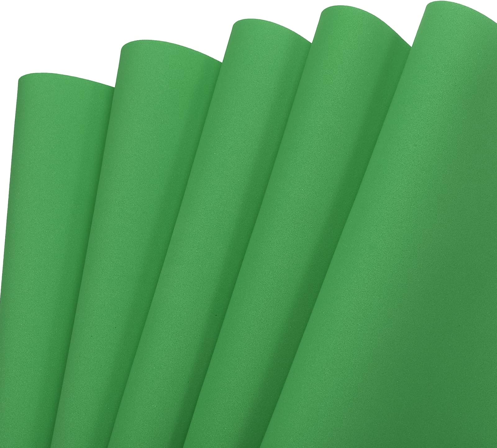 MECCANIXITY EVA Foam Sheets Green 19.7 Inch x 17.7 Inch 0.8mm Thickness Crafts Foam Sheets for Costumes, Arts and Crafts Projects Pack of 5