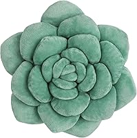 EnjoyLife Hand-Stitched Plant-Shaped Plush Throw Pillow, 25cm Soft Flower Cushion for Bedroom Home Decor