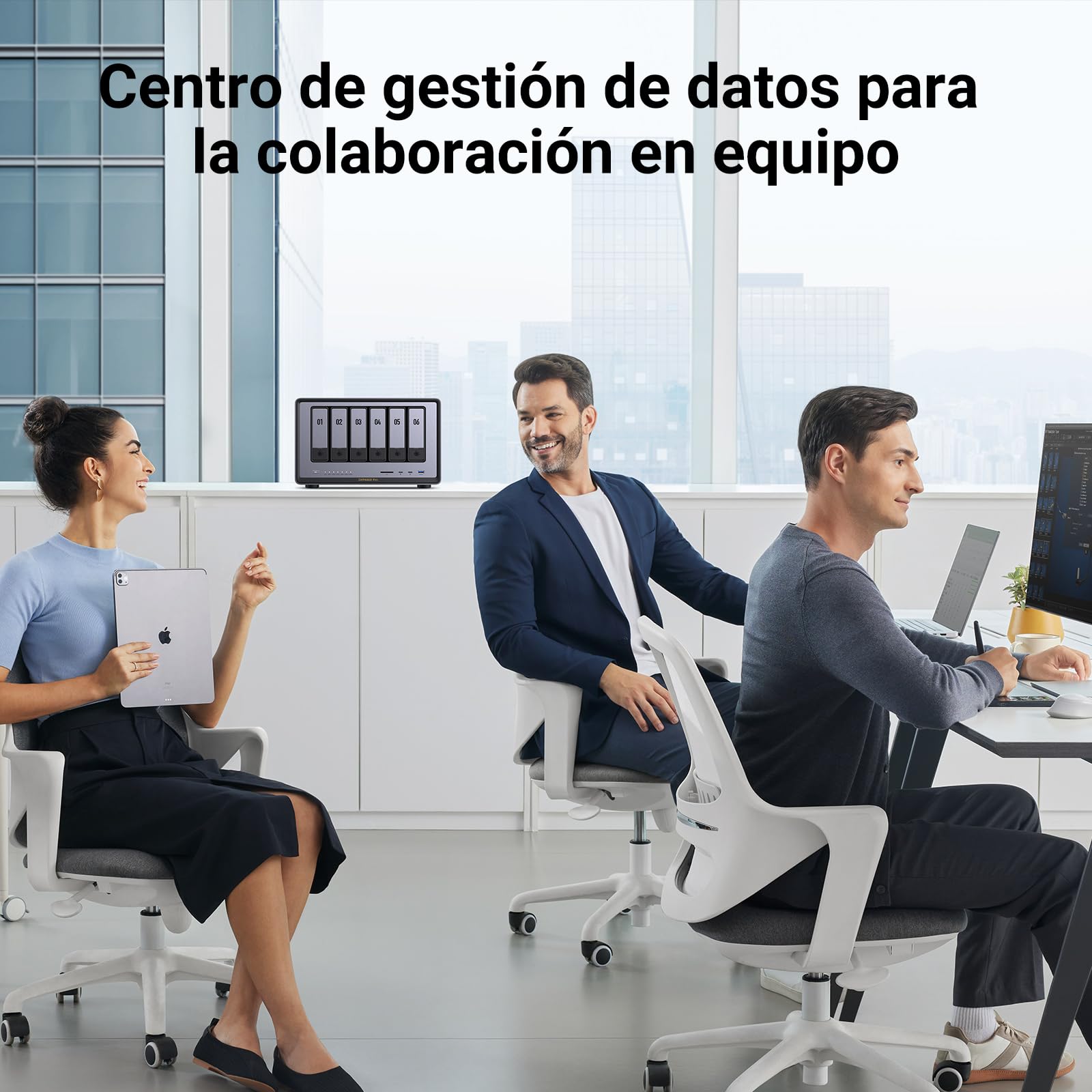 UGREEN NASync DXP6800 Pro, NAS de Escritorio de 6 bahías, CPU Intel i5 1235u de 10 núcleos, 8 GB de RAM DDR5, SSD de 128 GB, 2 Ranuras 10 GbE, 2 Ranuras M.2 NVMe, HDMI 8K, 2 TBT4 (sin Disco)