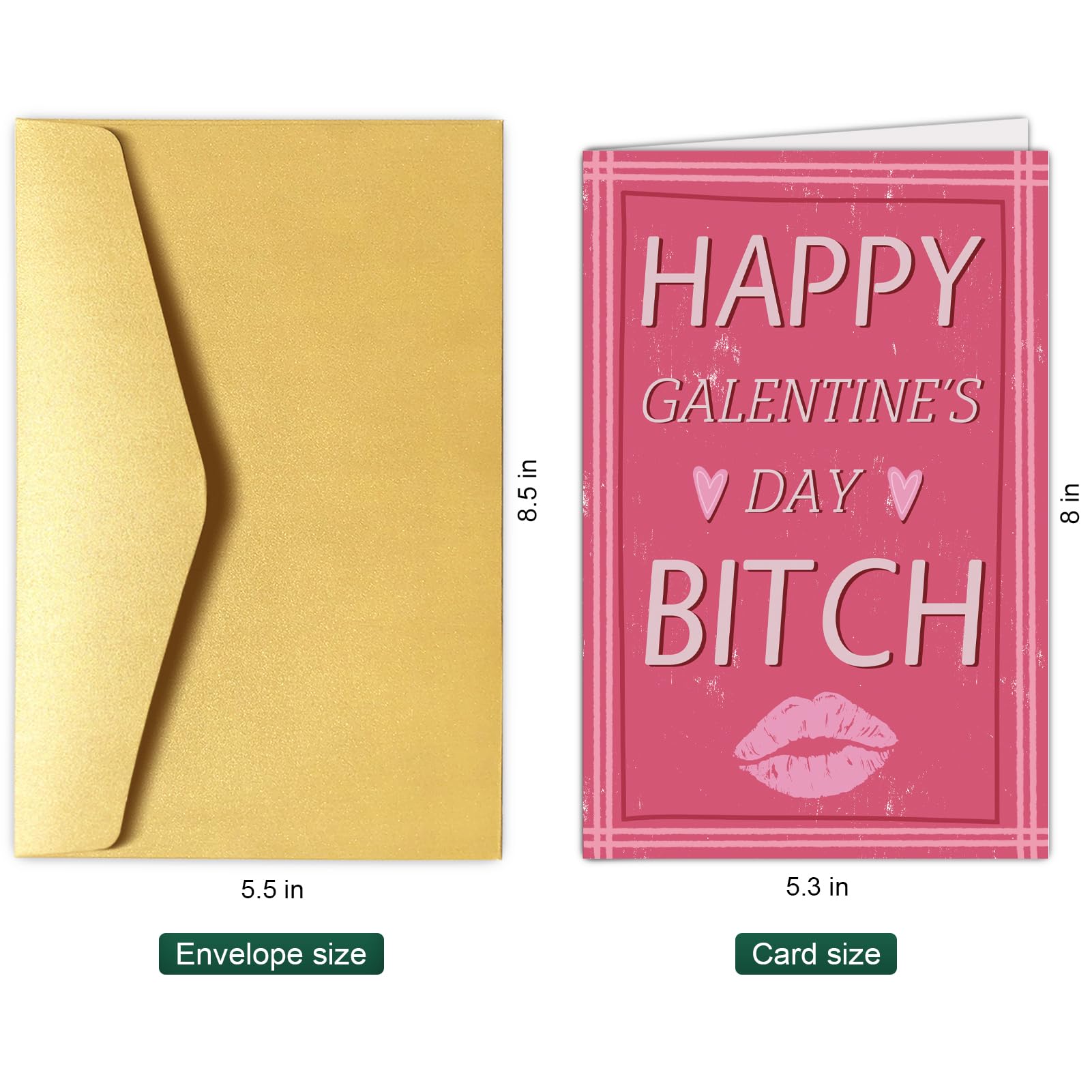 Chenive Funny Galentines Day Card for Her, Happy Galentine's Day Card for Bestie Sister, Galentines Day Gift for Women Lady Girl, Best Friend Galentine's Day Card