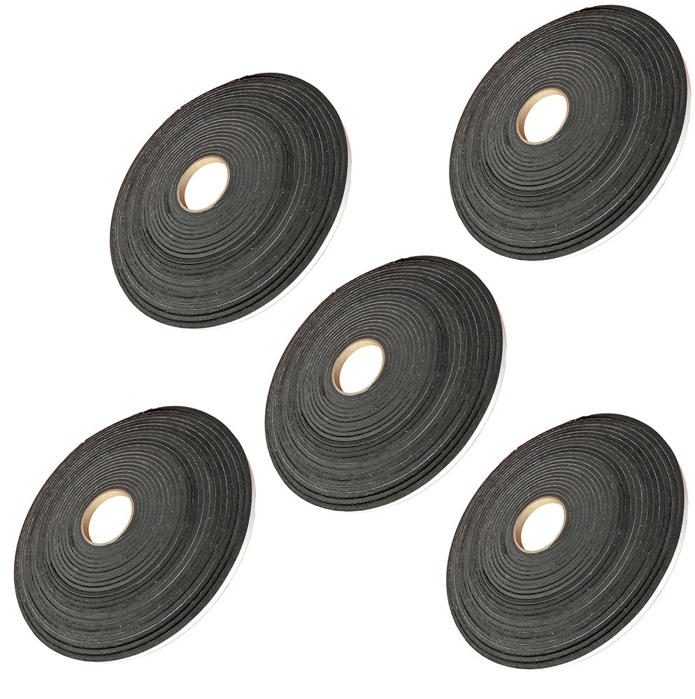 Sterling Seal SSI7157MDSCC.250X500X50X5 Medium Density Foam Rubber, PSA one side, EPDM BLEND, 1/4" thick x 1/2" wide x 50' long, "DIY" Gasket Material (Pack of 5)