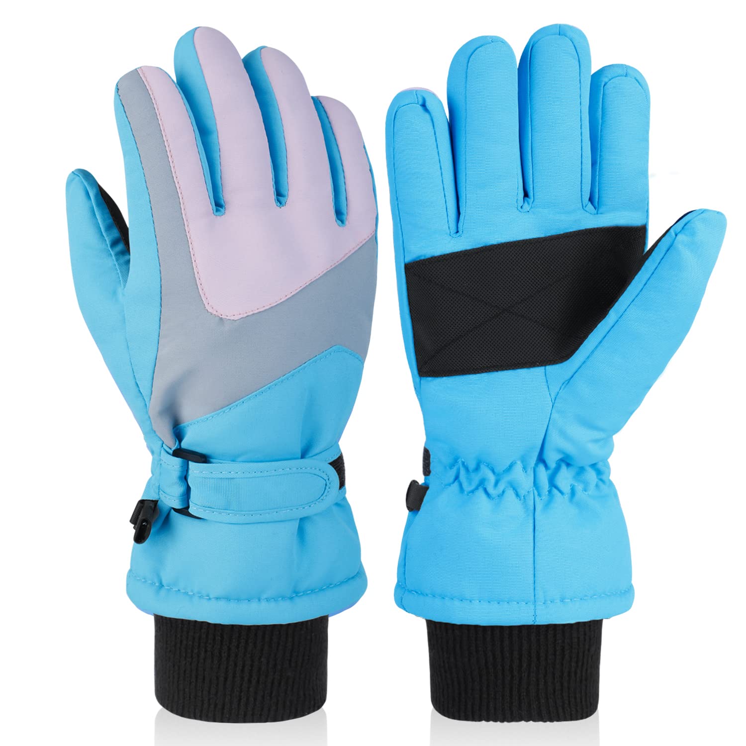 DARCHEN 3-12 Kids Snow Gloves Boys Winter Waterproof Ski Snowboarding Insulated Warm Windproof Cold Weather Sports Age Girls Years Olds