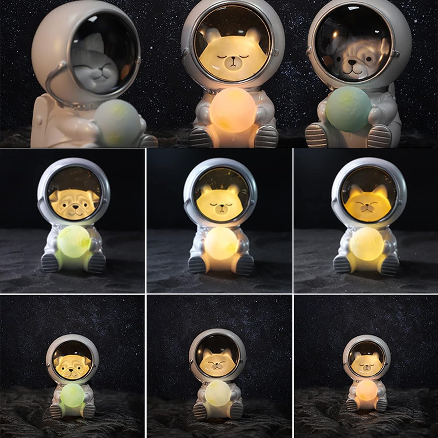 Unico Lampada Notturna Creativa per Animali, Lampada da Notte per Animali, per Bambini, guardiano della Galassia, Animale Domestico, Astronauta, Astronauta Notturno Luce Notturna