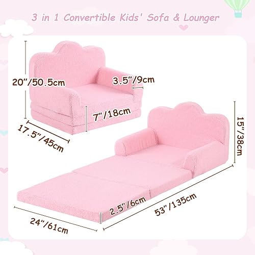 Miniatura 82 de Tiita Silla infantil de felpa para niños, sofá de felpa que brilla en la oscuridad, sofá para niños pequeños con funda lavable, asa de transporte,