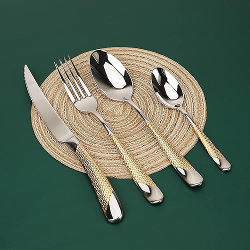 Miniatura 2 de Juego de cubiertos de 16 piezas y servidores de ensalada, cuchara y tenedor