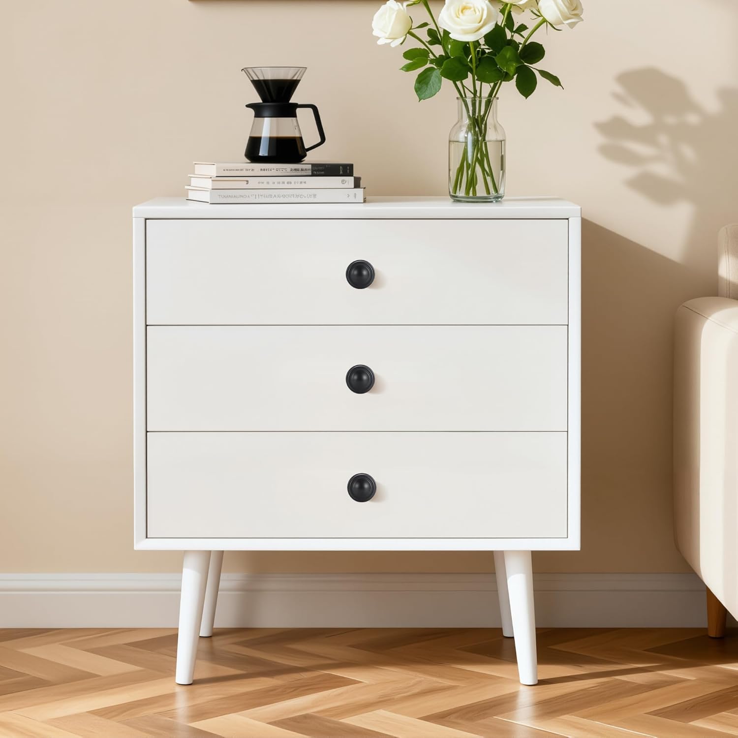 Lardmon 10 Pack Matte Black Cabinet Knobs Drawer Knobs Modern Cabinet Pulls Kitchen Cabinet Handles Kitchen Cabinet Hardware Timeless Drawer Vanity Pulls, M-Black(1x10)