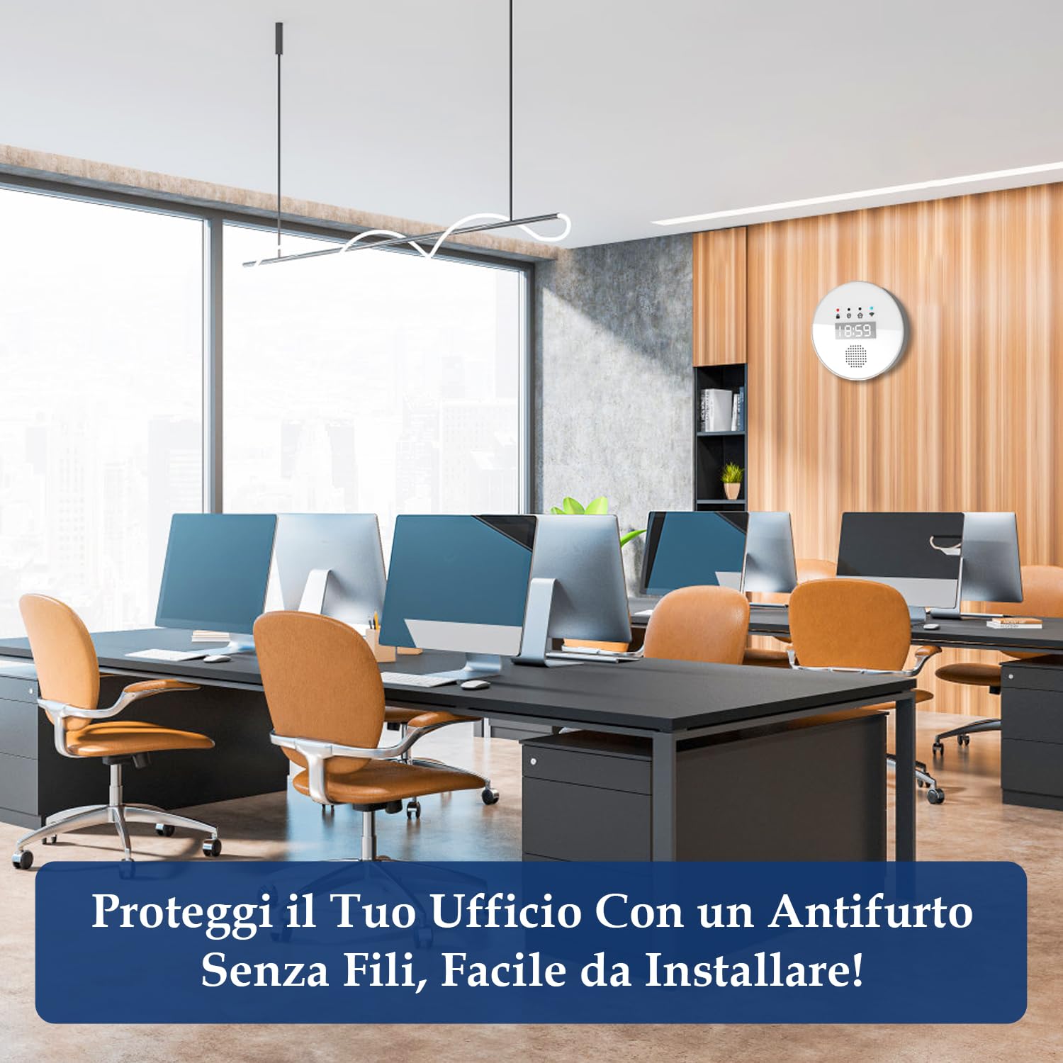 YISEELE Allarme Casa Senza Fili: Antifurto casa con connettività 5 GHz Wi-Fi e App salvavita anziani - Incluso Sirena 125DB - 6 Sensori Porta/Finestra - 2 Telecomandi - Hub - Compatibile Alex & Google
