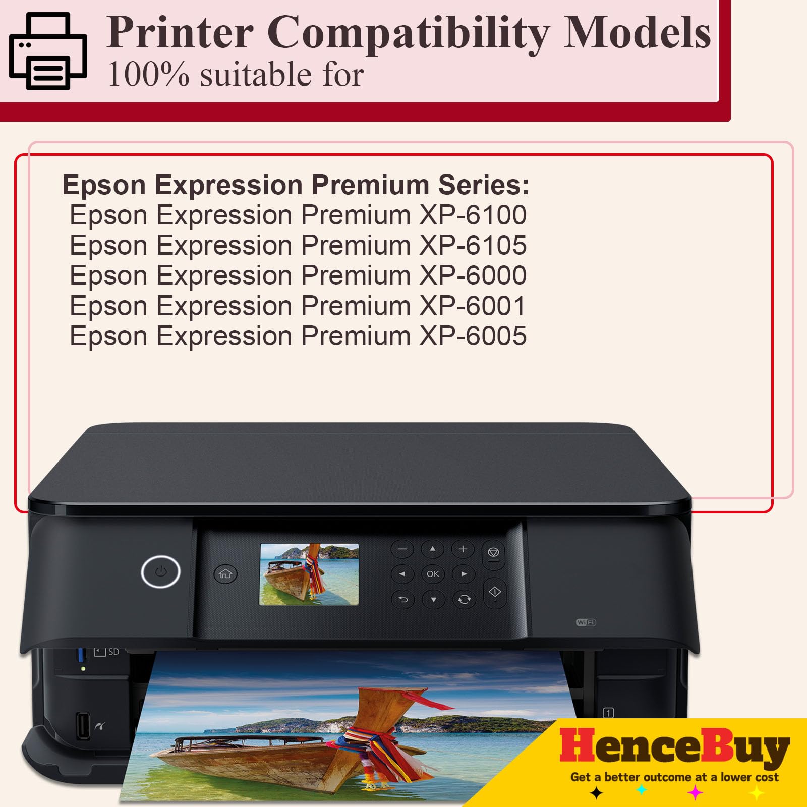 Czarne wkłady atramentowe 202XL do Epson 202 XL wielopak kompatybilny z drukarką Expression Premium XP6100 XP6105 XP-6100 XP-6105 XP-6000 XP-6005 XP6000 XP6005 (4 czarne)
