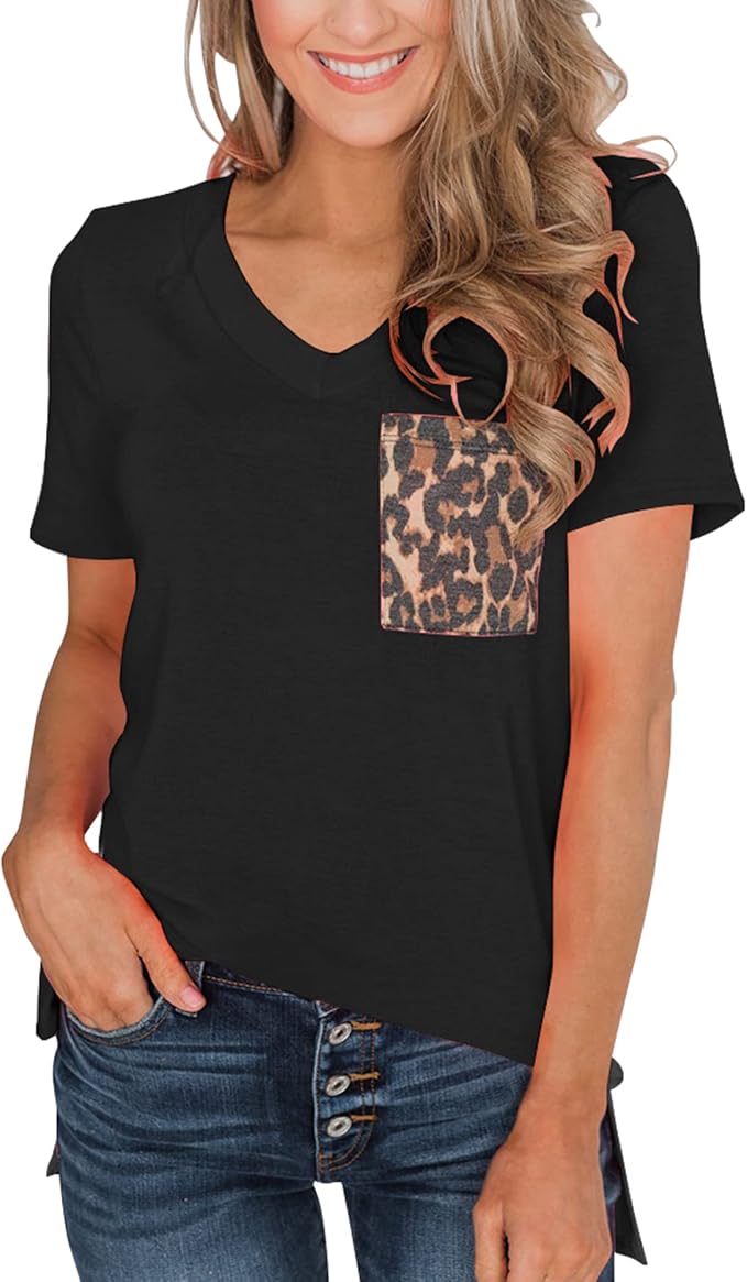 V Neck T Shirt Casual Basic Tops 