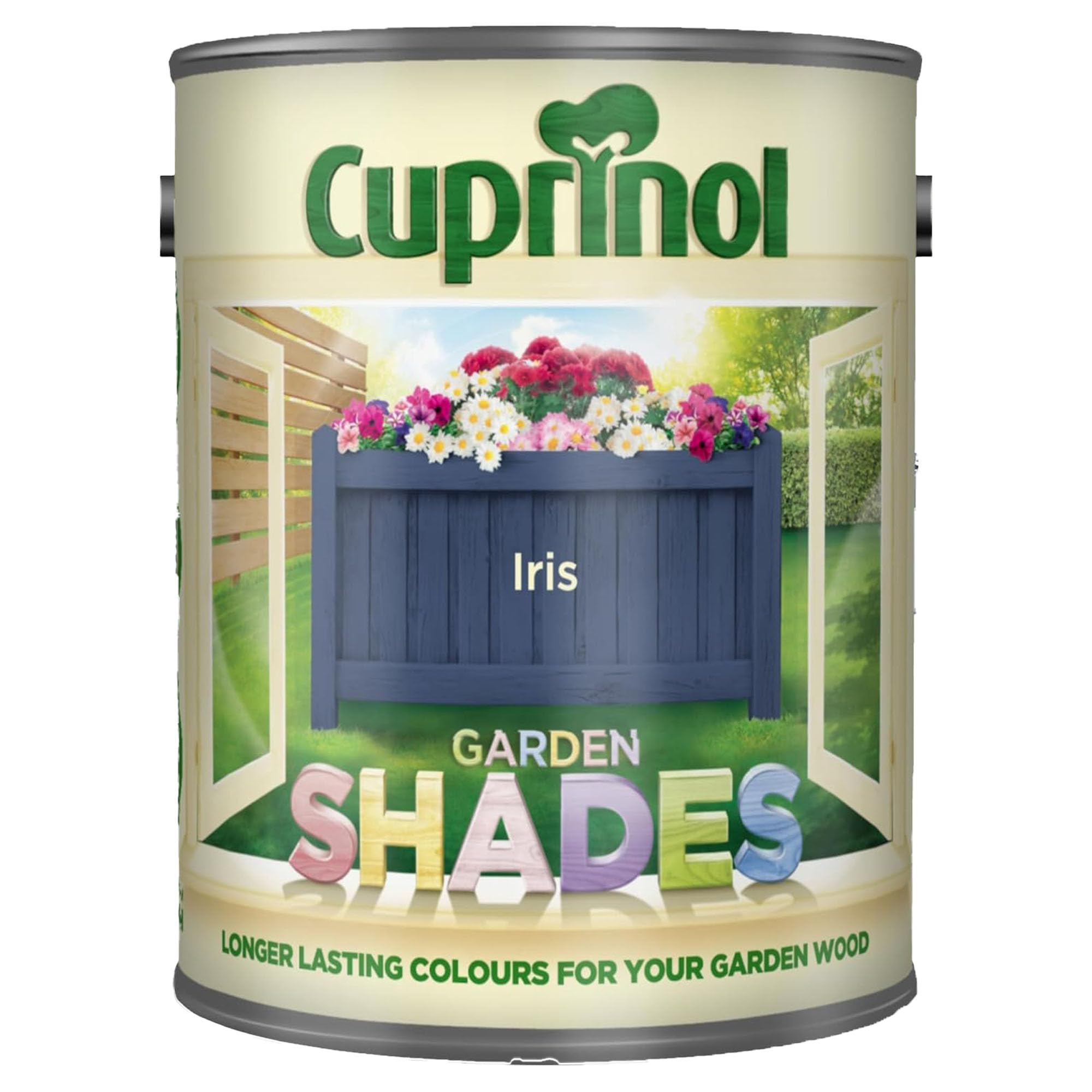 DUAYRA Garden Shades Paint | Quick Drying Water Based | For Garden Fence, Shades, Benches, Terracotta, Brick, Stone | Exterior Wood Furniture | Long Lasting (Iris, 2.5 Liters)