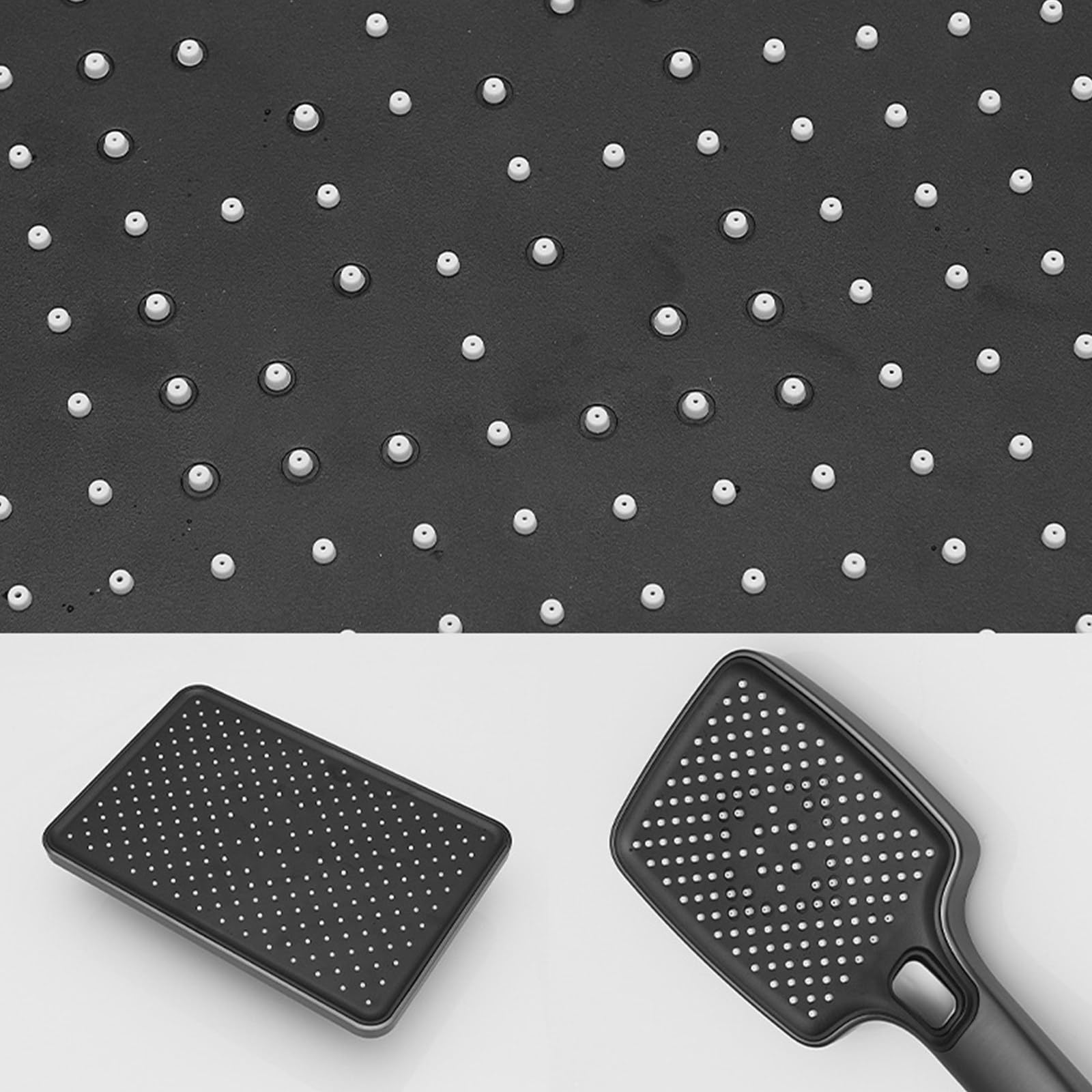 Set Rubinetto Doccia Grigio con Display della Temperatura, Miscelatore a 4 funzioni, soffione a Pioggia, doccetta, doccetta Bidet, beccuccio per Vasca.