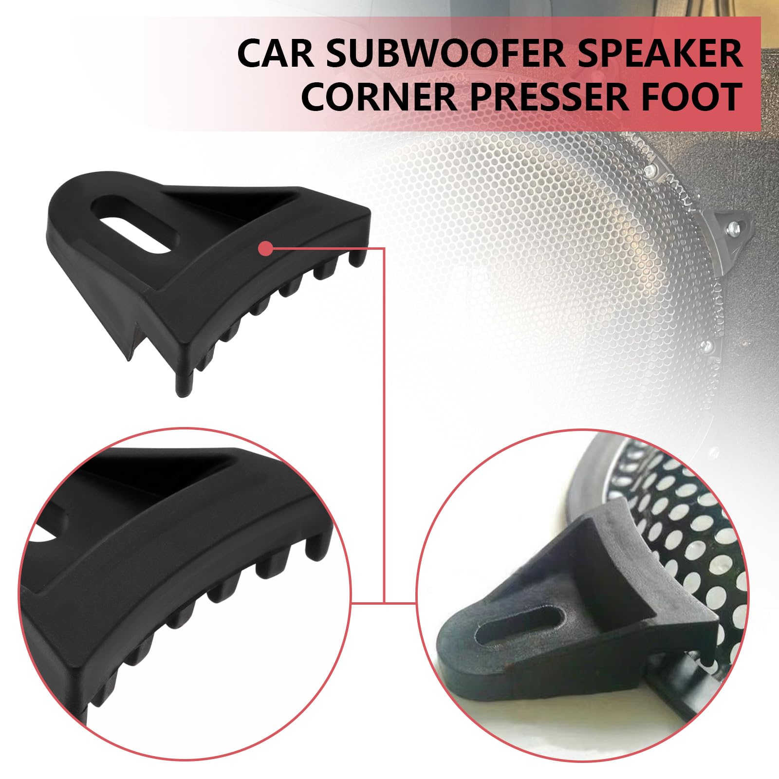 Create idea 8pcs Car Subwoofer Speak Grill Clips 40x36mm Speaker Angle Code Speaker Grille Presser Foot for 4
