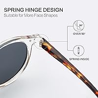 Vista 47 de ZENOTTIC Lentes de sol redondos polarizados, elegantes lentes de sol para hombres y mujeres, retro clásicos, selección de varios estilos