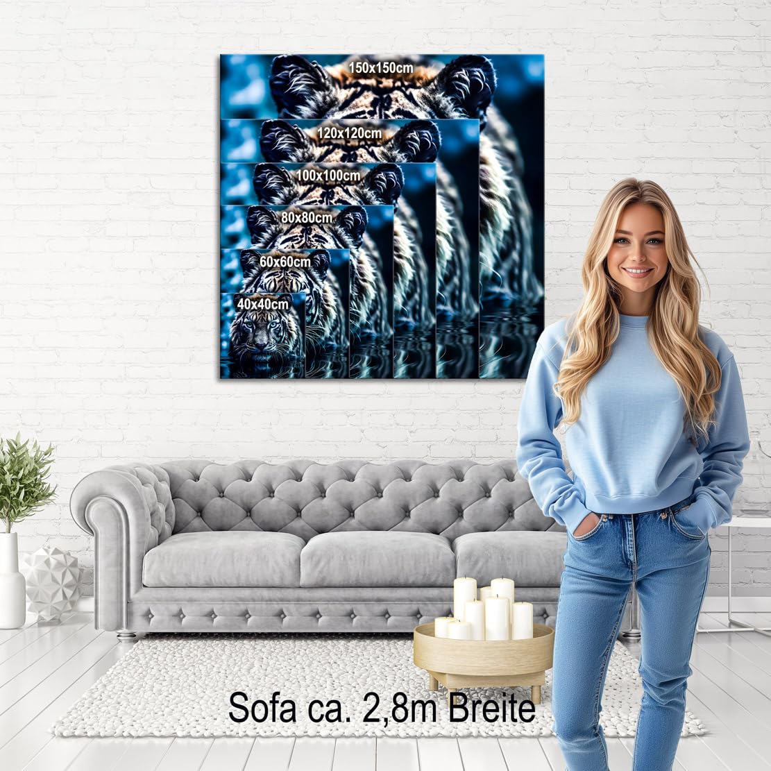 Kunstgestalten24 | Batman Catwoman Abstrakt Leinwand-Bild | Leinwandbild mit Echtholz-Keilrahmen | Wandbild Gemälde Kunst Art | Hochwertige Kunstdrucke | XXL Bilder auf Leinwand
