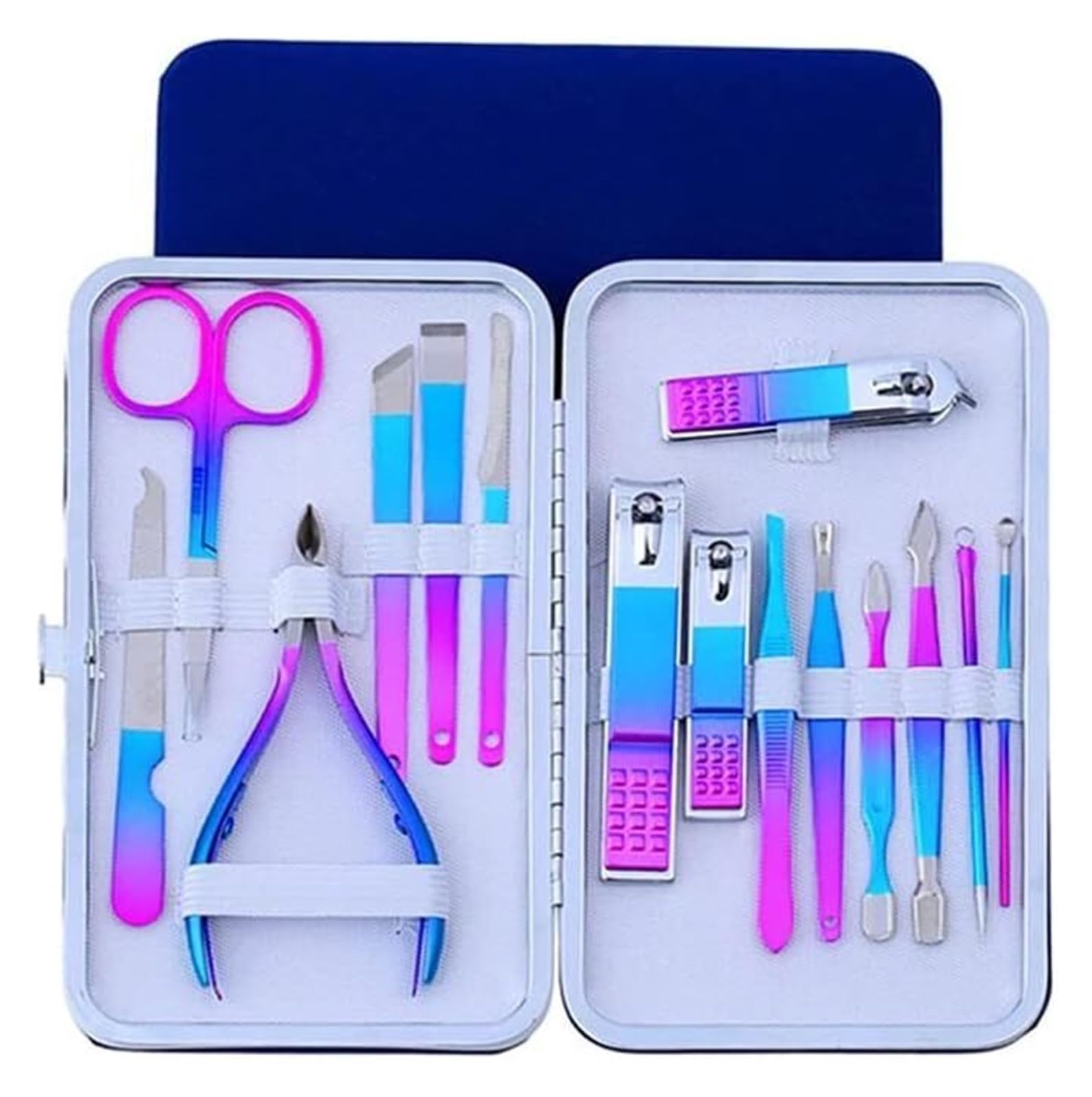 Juego de manicura y cortaúñas de Acero Inoxidable con Cuchara para Las Orejas, Tijeras para pedicura ()