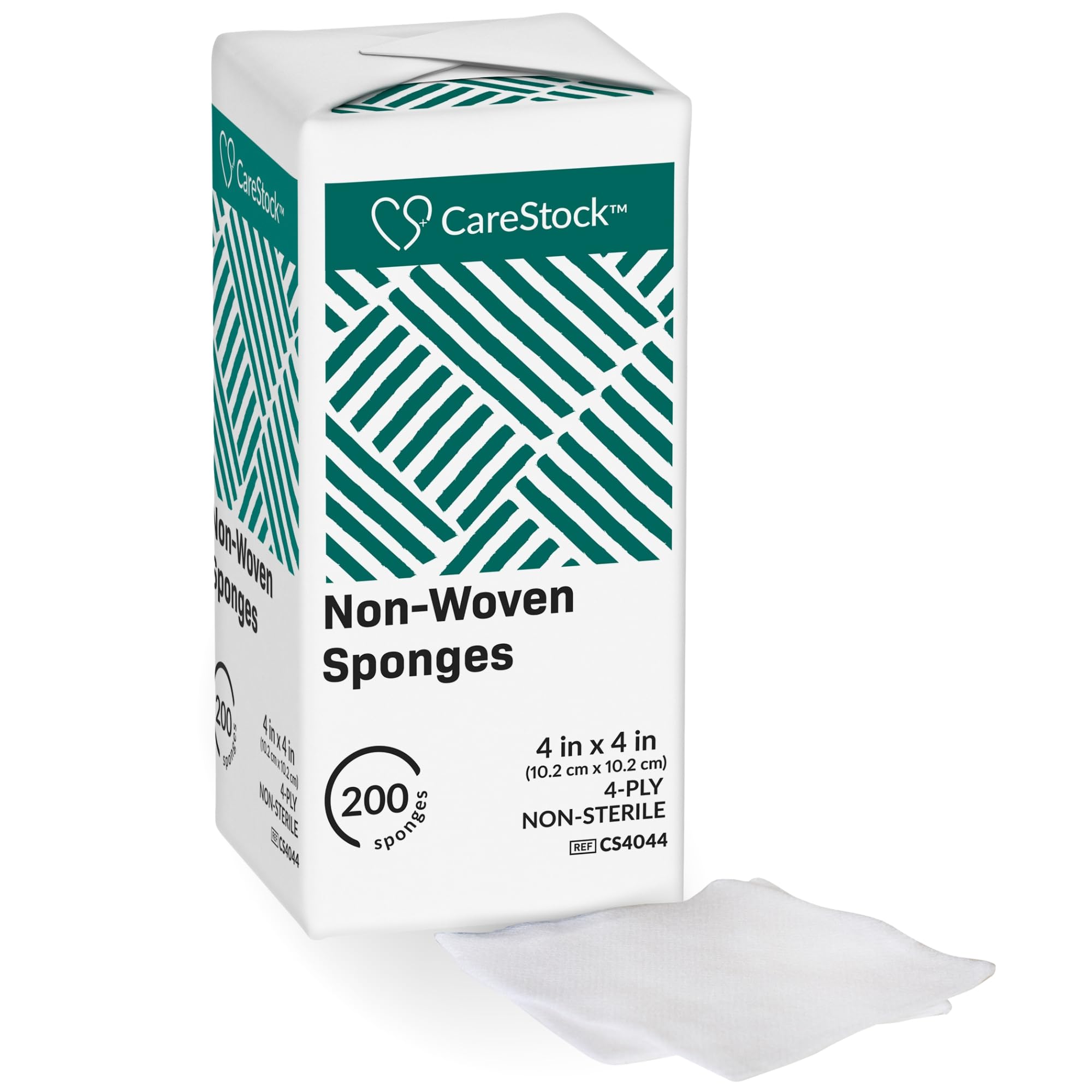 CareStock Gauze Pads 4x4, Non-Sterile. 4-Ply (200 Count (Pack of 1))