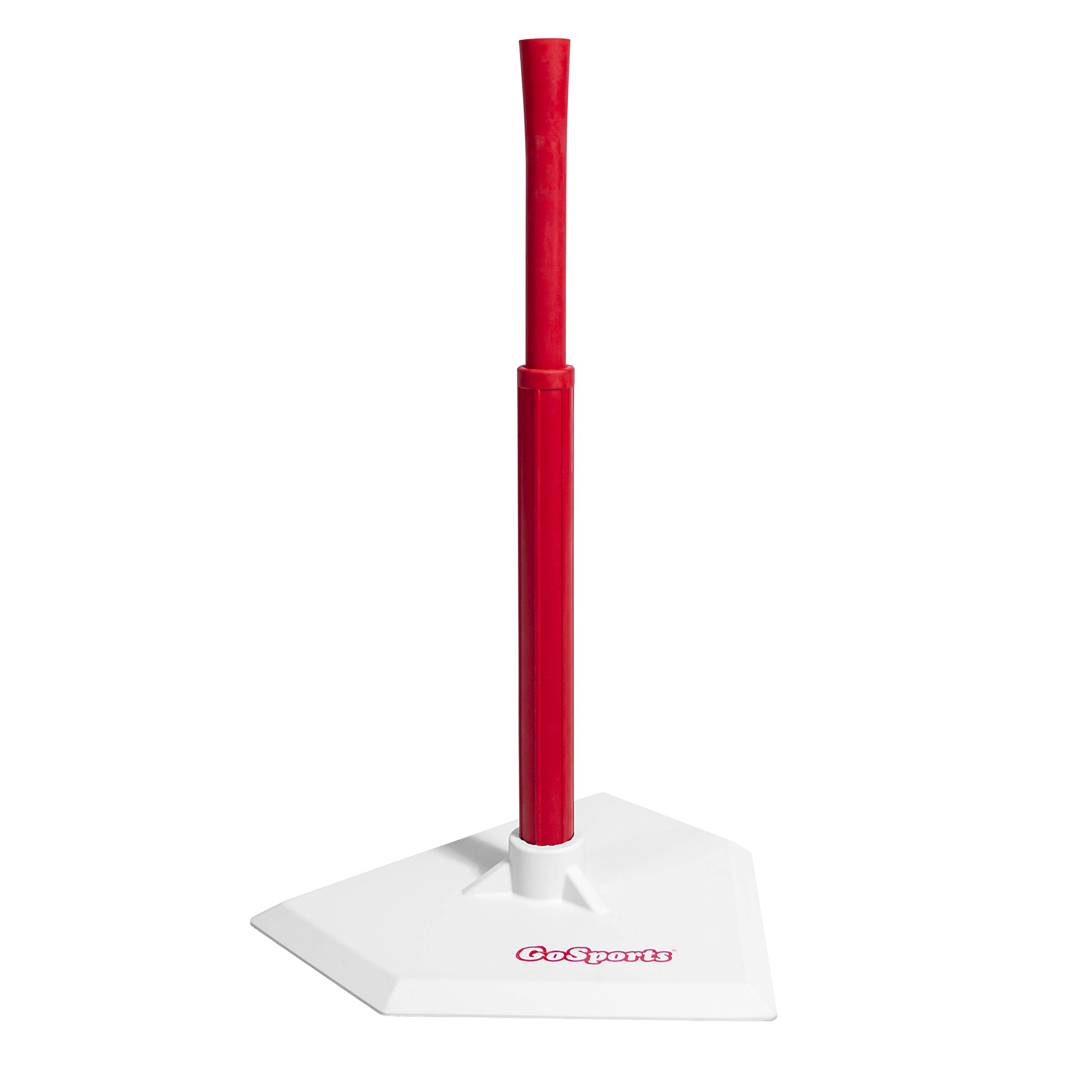 GoSports Baseball & Softball Batting Tee - Adjustable Height Rubber Tee for All Leagues and Skill Levels