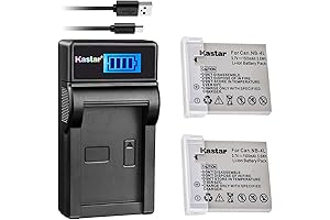 Battery & LCD Slim USB Charger For Canon ELPH Series