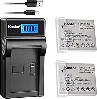Vista 1 de Kastar Battery (X2) & LCD Slim USB Charger for Canon NB-4L and Canon ELPH 100 HS, 300 HS, 310 HS, 330 HS, VIXIA mini, Powershot SD400, SD450, SD600