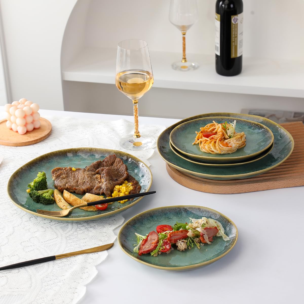 Henten Home Frühstücksteller Porzellan, Snack- & Dipschalen aus