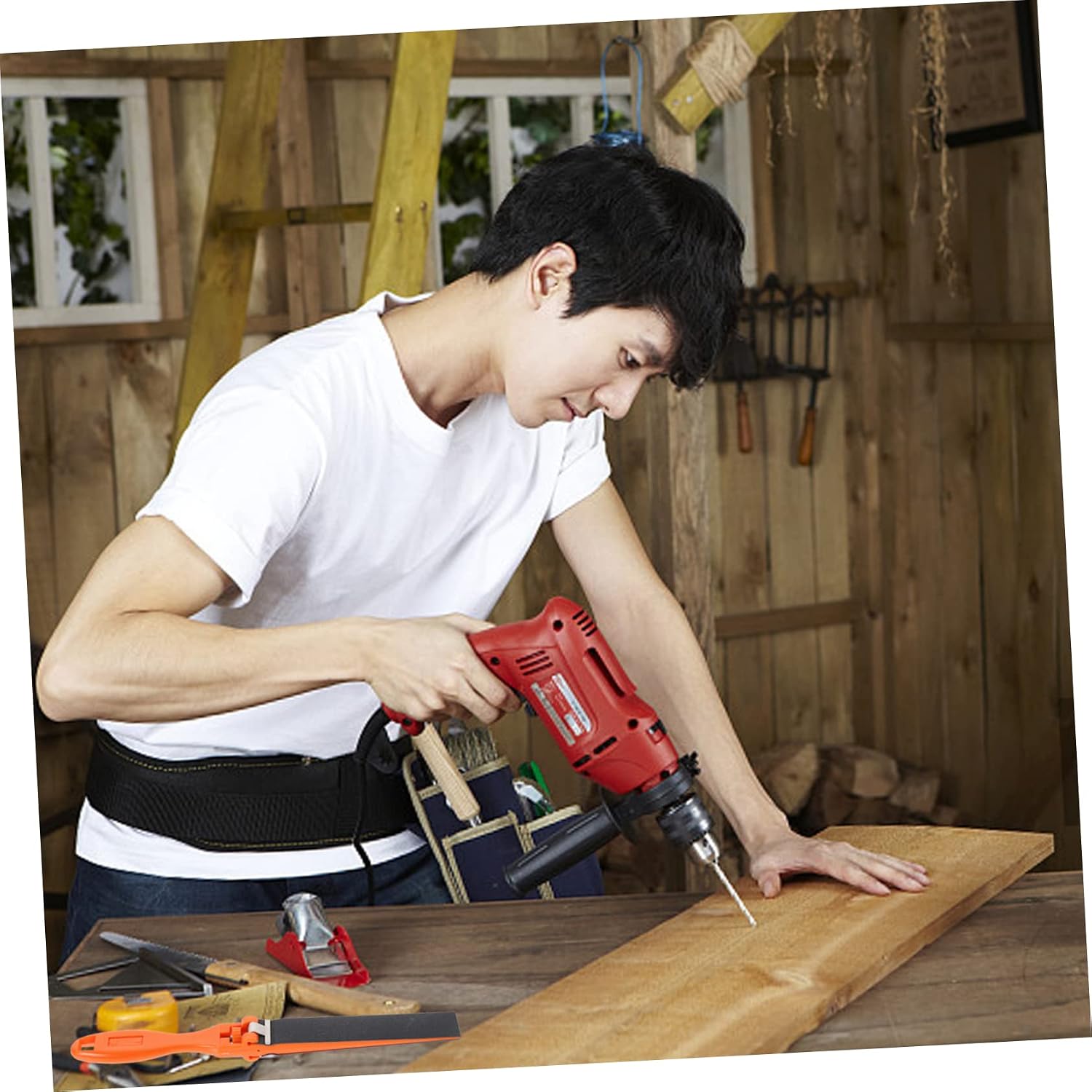 ULTECHNOVO Sanding Sticks Hand Sanding Plastic Sandpaper Clamp 27mm Sandpaper Holder Easy to Use Safe Plastic