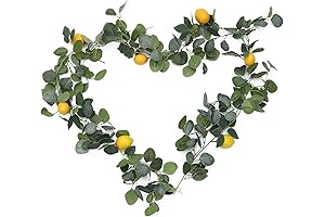 Artificial Lemon Greenery Garland: Spring Summer Table Decor