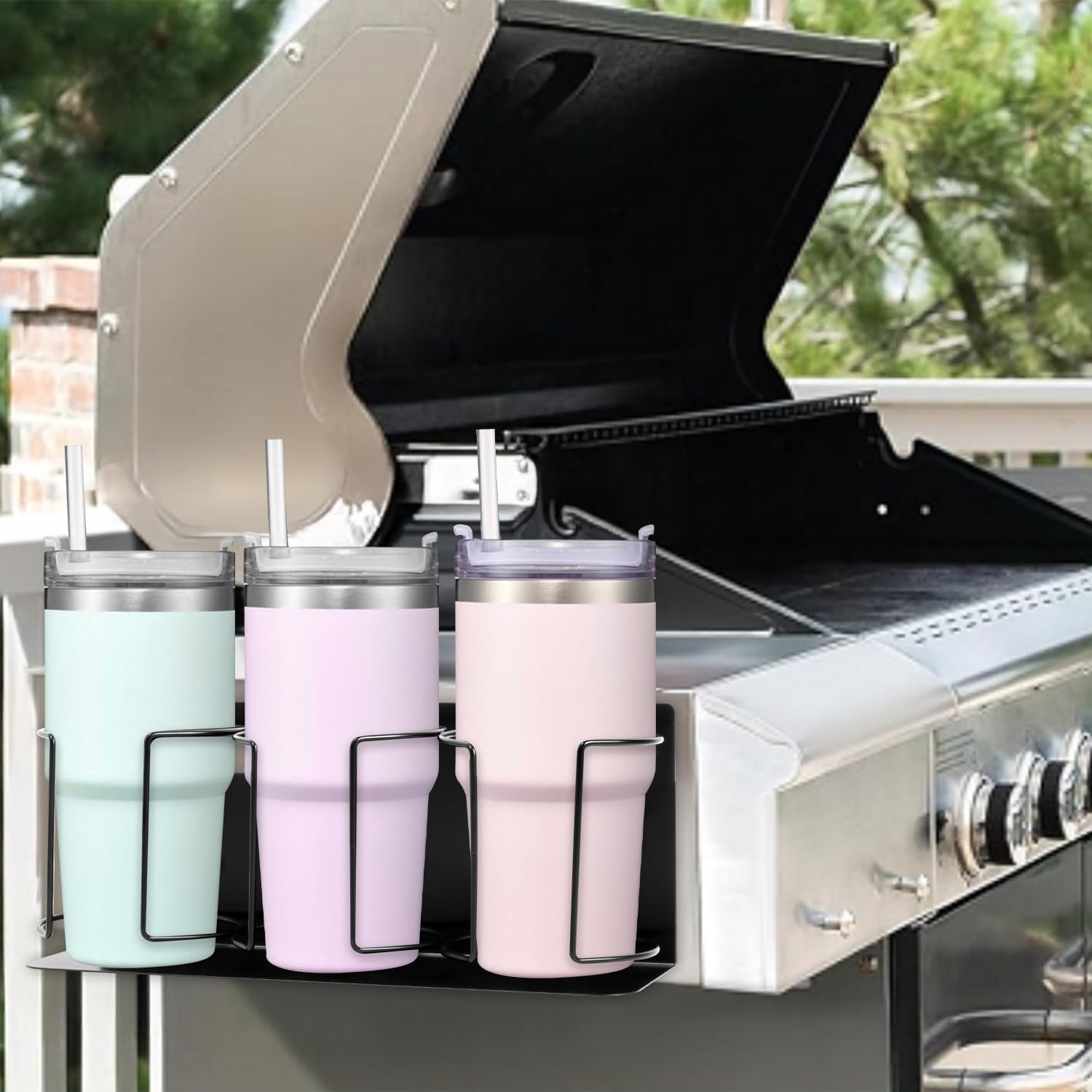 Magnetic Stanley Cup Holder for Fridge - 2 Packs Water Bottle Organizer for Stanley 30&40 oz Tumbler Stanley Cup Accessories for Kitchen Refrigerator Cabinet Metal Surface - Image 2