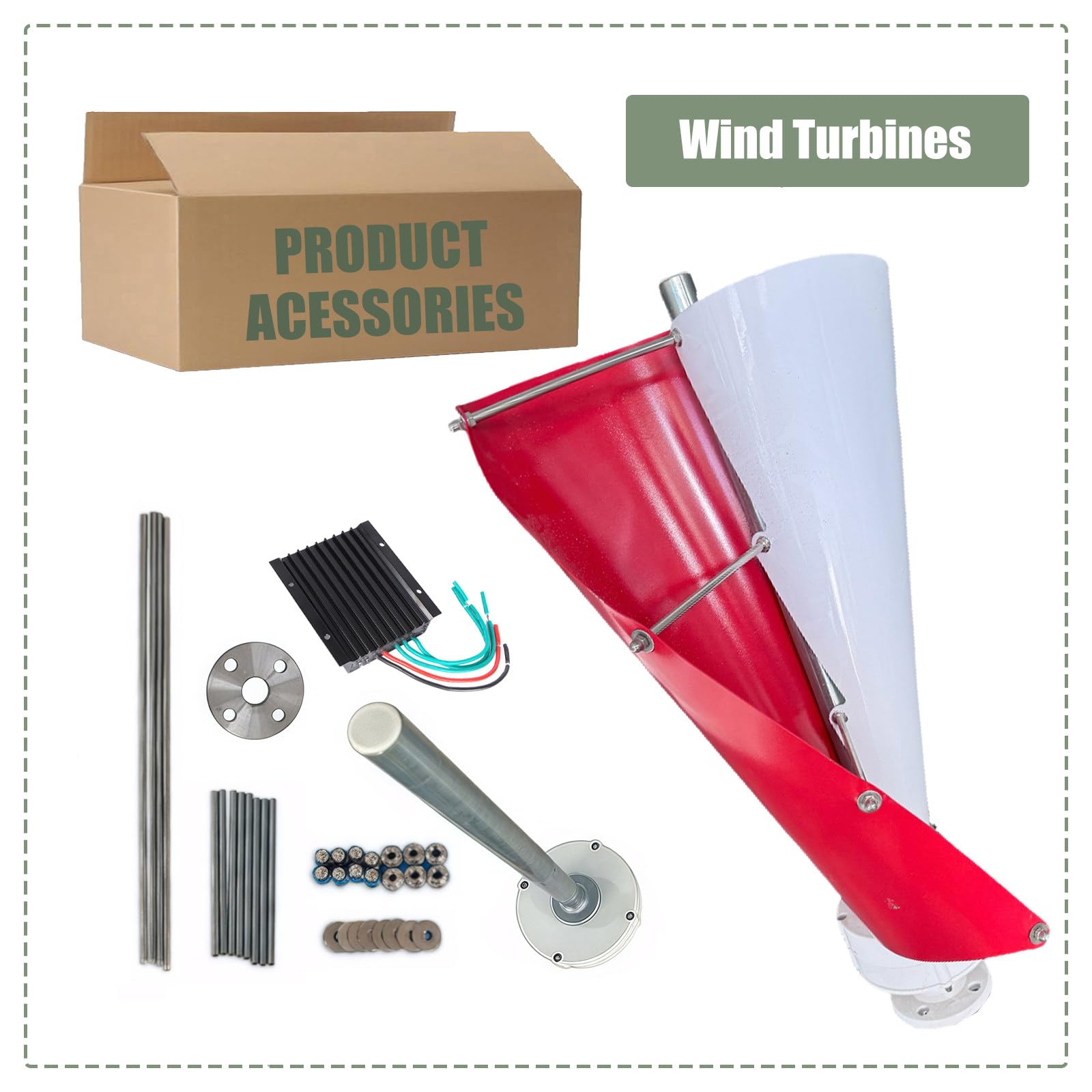 Kit generatore eolico a turbina eolica, sistema di levitazione magnetica da 12000 W con regolatore MPPT, generatore trifase a magneti permanenti CA per uso domestico, 12 V