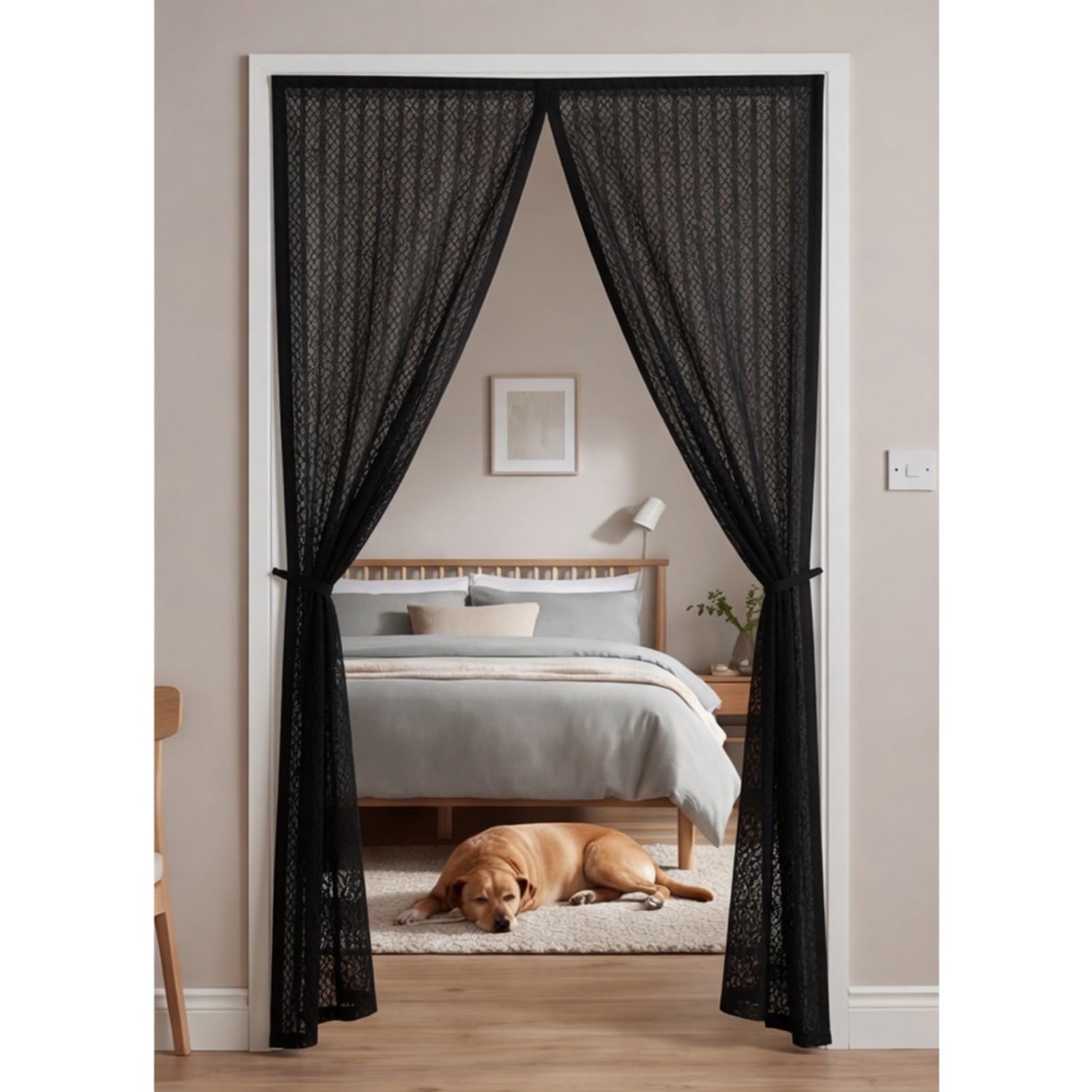Zanzariera Magnetica 244 x 265 cm Non È Necessario Praticare Fori Zanzariera per Porte Del Balcone Chiusura Automatica Proteggete La Vostra Famiglia Dalle Zanzare, Nero