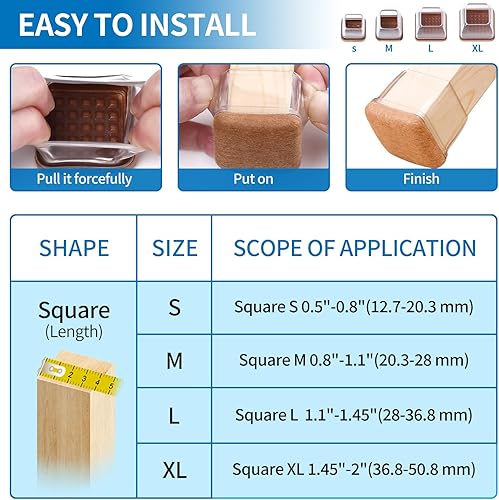 Miniatura 2 de 32 protectores de suelo de silicona transparente para patas de silla, protectores de suelo para silla, almohadillas de fieltro para muebles, fundas