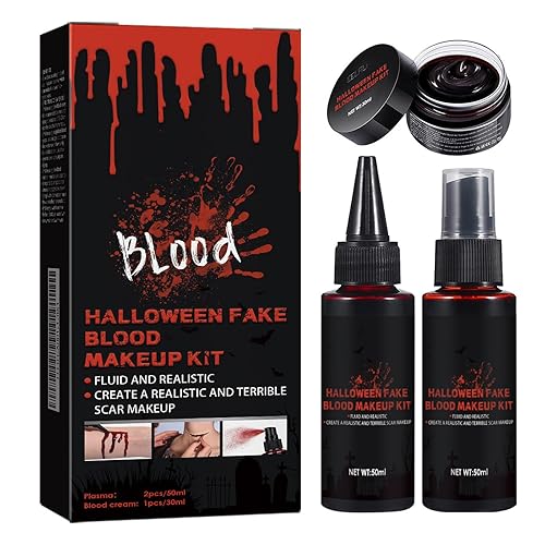 3PCS Halloween Makeup For Fake Blood Makeup Kit, FAKE Blood