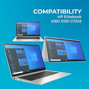 Gumdrop DropTech Custom Case HP EliteBook x360 1030 G7/G8 (2in1) - Drop Tested Protection Rubberized Thread on Sides Seamless Asset Tagging Snap in Installation for School or Work - Black