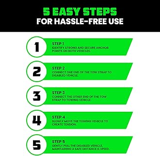 Rhino USA Recovery Tow Strap (6" x 30') Lab Tested 48,000lb Break Strength - Heavy Duty Offroad Straps with Triple Reinforced Loop Ends to Ensure Peace of Mind - Emergency 4x4 Off Road Towing Rope