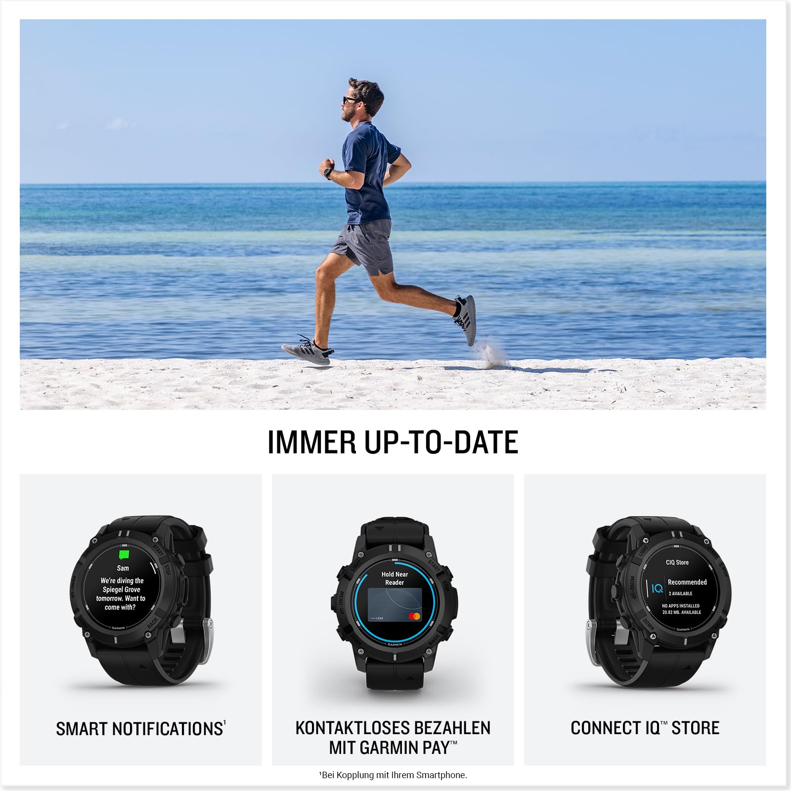 Garmin Descent G2 45mm - Smarter Tauchcomputer mit 1,2" AMOLED Farbdisplay, bis zu 10 Tage Akkulaufzeit, versch. Tauchmodi, Tauchbereitschaft, Multi-GNSS, 100+ Sport-Apps, Benachrichtigungen