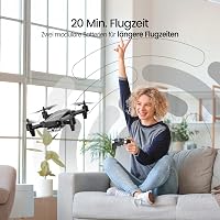 DEERC D20 Összecsukható Drón HD Kamerával, FPV Élő Közvetítéssel, Gesztus Vezérléssel, Hosszú Repülési Idővel, Gyerekeknek 6