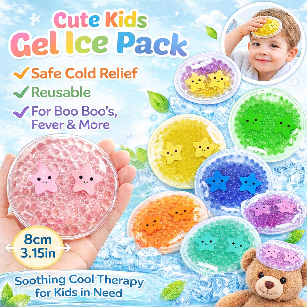 Boo Boo Lot de 16 compresses froides en gel, soulagement instantané de la douleur pour les blessures, les dents, les bosses et les ecchymoses – Coussinets de refroidissement sans danger pour les