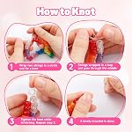 INSCRAFT 1200PCS Perles de poney 24 Couleurs Bracelet Making Kit, Arc-en-ciel Kandi Perles Bracelet d'amitié Kit, Perles de lettres Perles du coeur avec des cordes élastiques pour la fabrication de bijoux, Cadeaux d'artisanat pour les filles Adultes