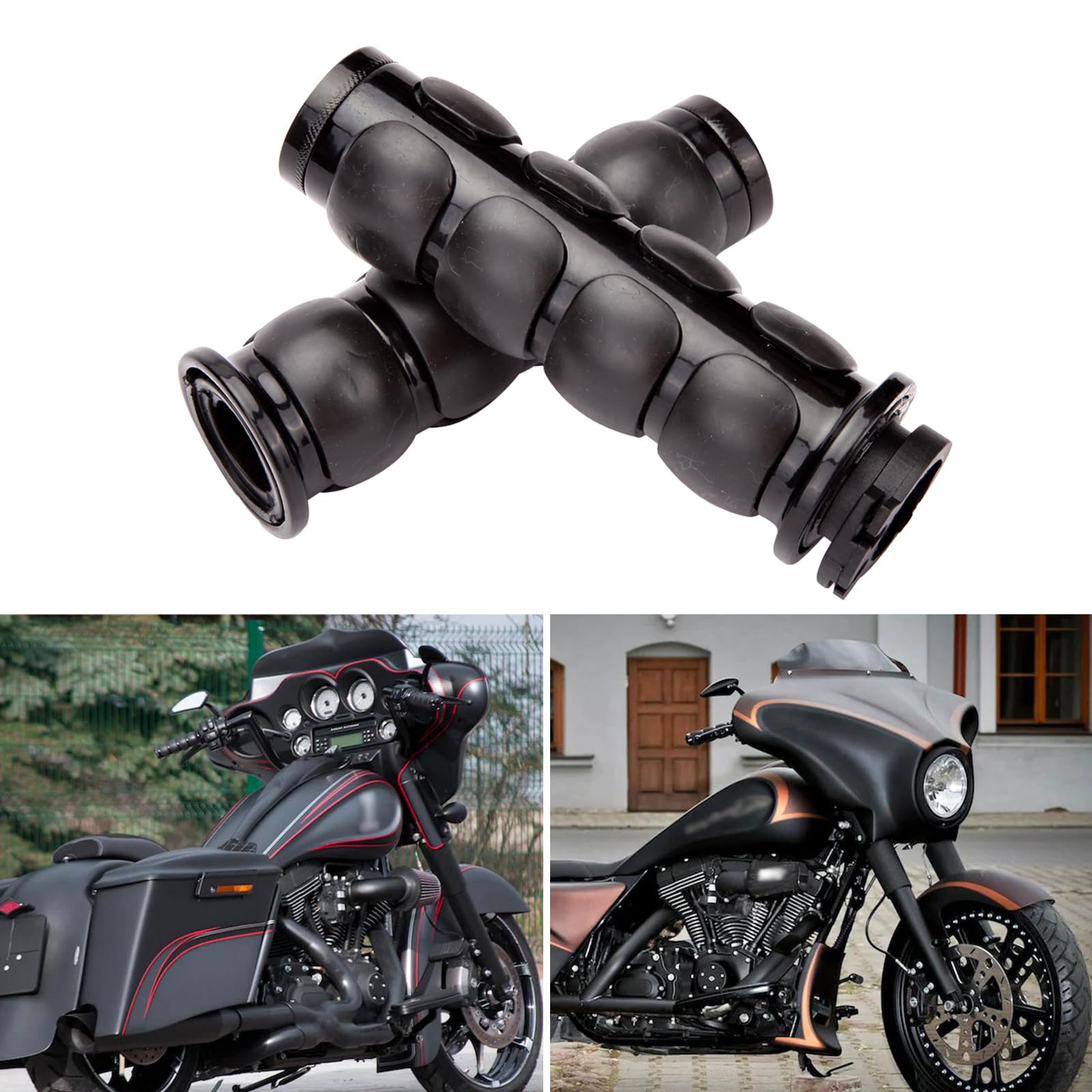 DREAMIZER 25.4MM Motorcycle Handlebar Grips 1 inch Compatible with Honda Shadow Spirit 750 Valkyrie Fury VTX1300 VTX1800 VT400 VT750 VT1100 - Smooth