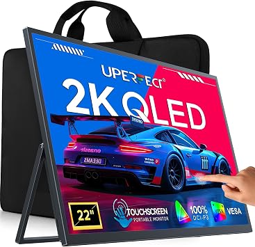 UPERFECT 22 2K Touchscreen Portable Monitor, 100% DCI-P3 Gaming Monitor