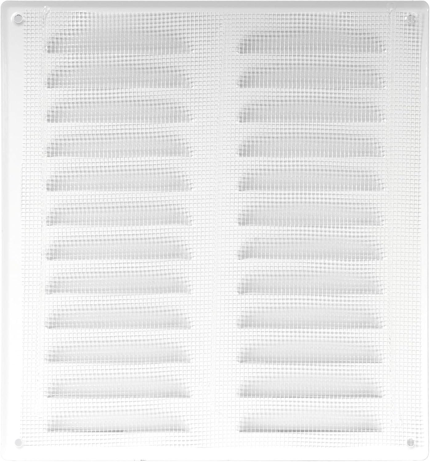 Repa Market 10" x 11" White Steel Vent Cover – Wall & Ceiling Air Return Grille with Mesh Screen – HVAC Intake & Exhaust Register – Durable Metal Duct Cover for Indoor or Outdoor Ventilation Systems