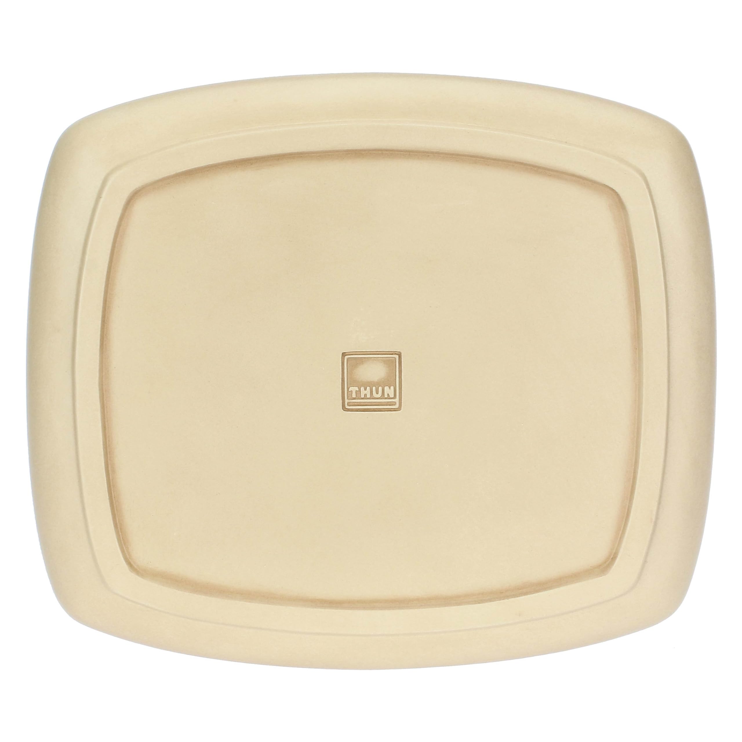 THUN, Centrotavola in Ceramica Decorata a Mano, Linea Iconic Elegance, Idea Regalo per la Casa, 30 x 28 x 2.5 cm