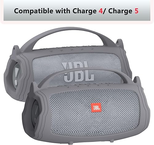 Vista 50 de JCHPINE Funda de silicona y funda rígida de viaje para JBL Charge 4 / Charge 5 accesorios de altavoz Bluetooth portátil