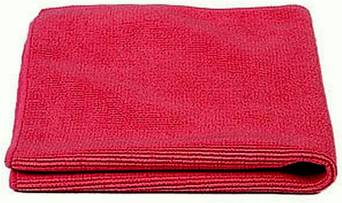 JaniFiber Microfiber Cleaning Cloths Towel Set, Highly Absorbent, Lint, Scratch and Streak Free, Soft and Washable, 16 by 16, Red, 24 Pack
