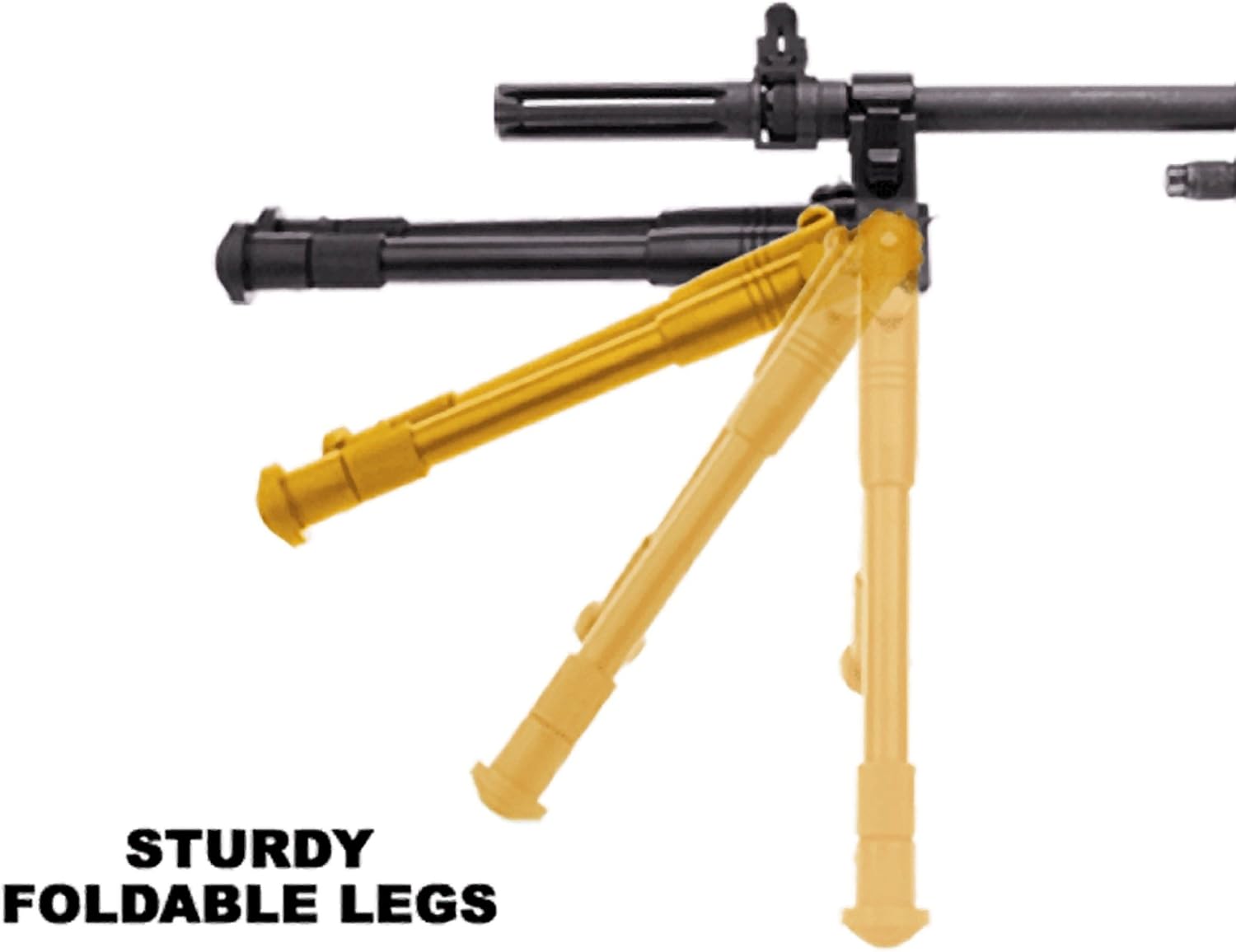 UTG New Gen Reinforced Clamp-on Bipod, Cent Ht 6.2"-6.7"