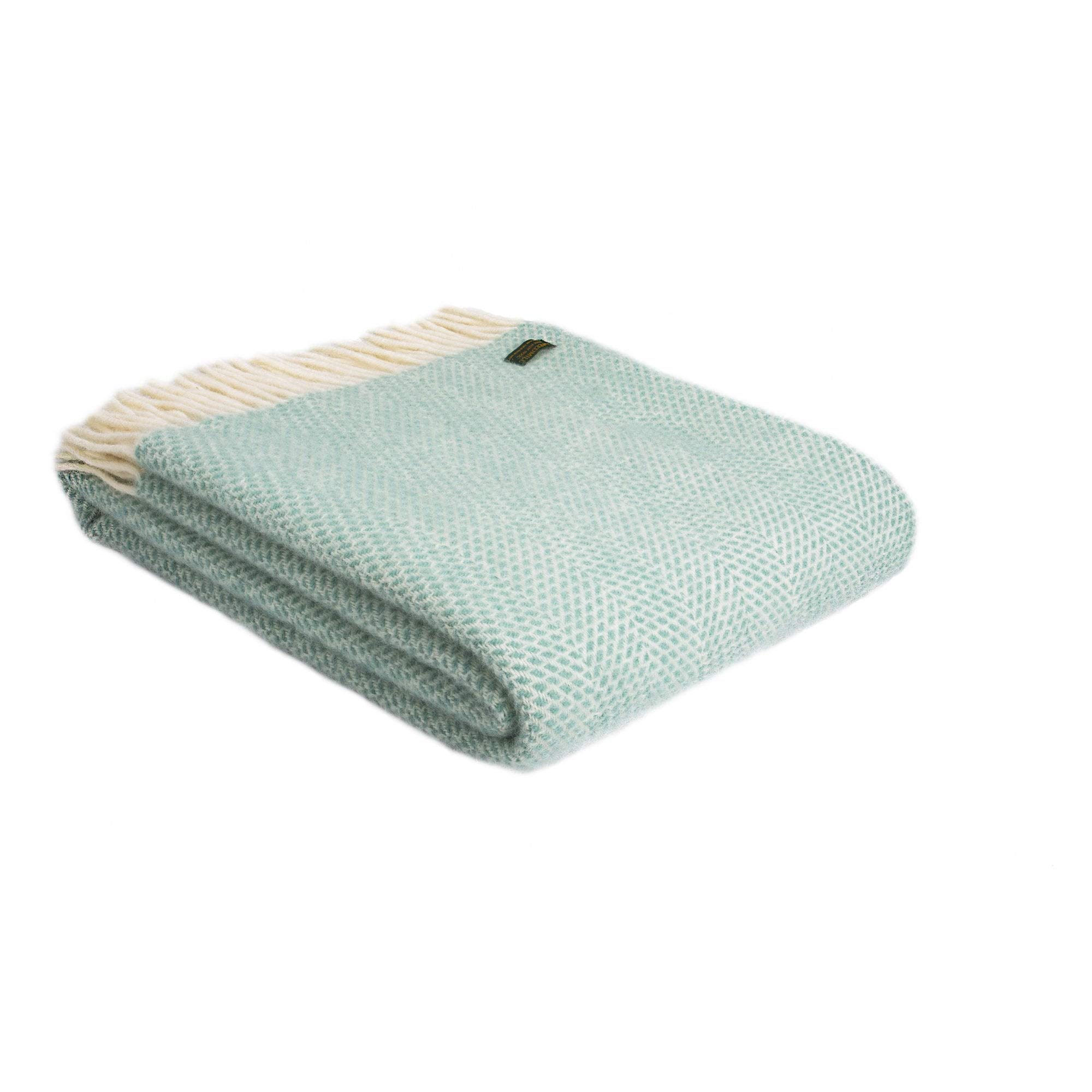 Tweedmill Blue Pure New Wool Beehive Throw - Ocean
