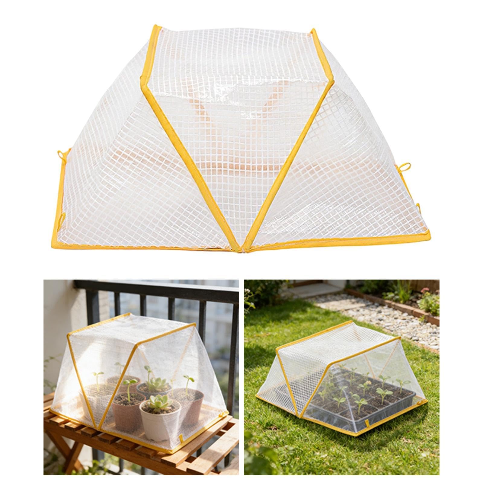 Copertura per Piante da Giardino, Rete Antigelo Pieghevole, Gabbia di Protezione per Aiuole, Verdure, Frutta, Fioriera da Esterno, 80cmx34cmx35cm